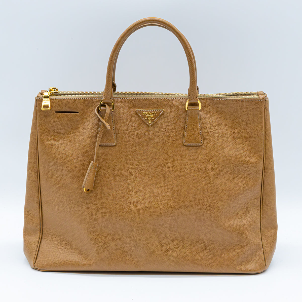Prada Galleria Handtasche Large Saffiano Lux Leder Karamell Beige Tote Bag
