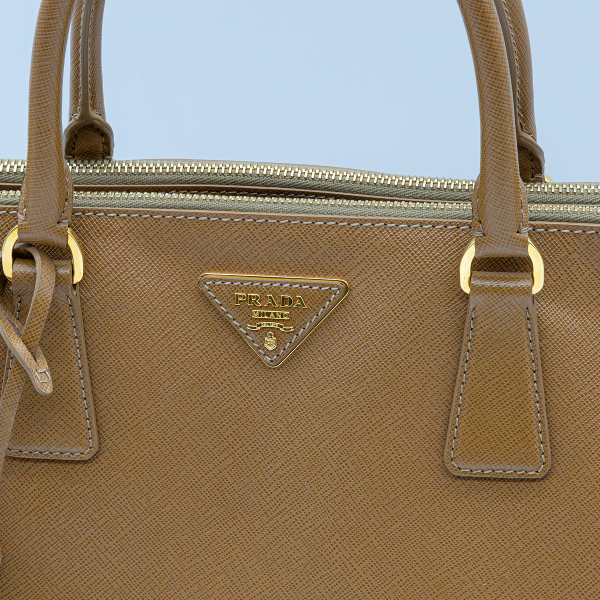 Prada Galleria Handtasche Large Saffiano Lux Leder Karamell Beige Tote Bag