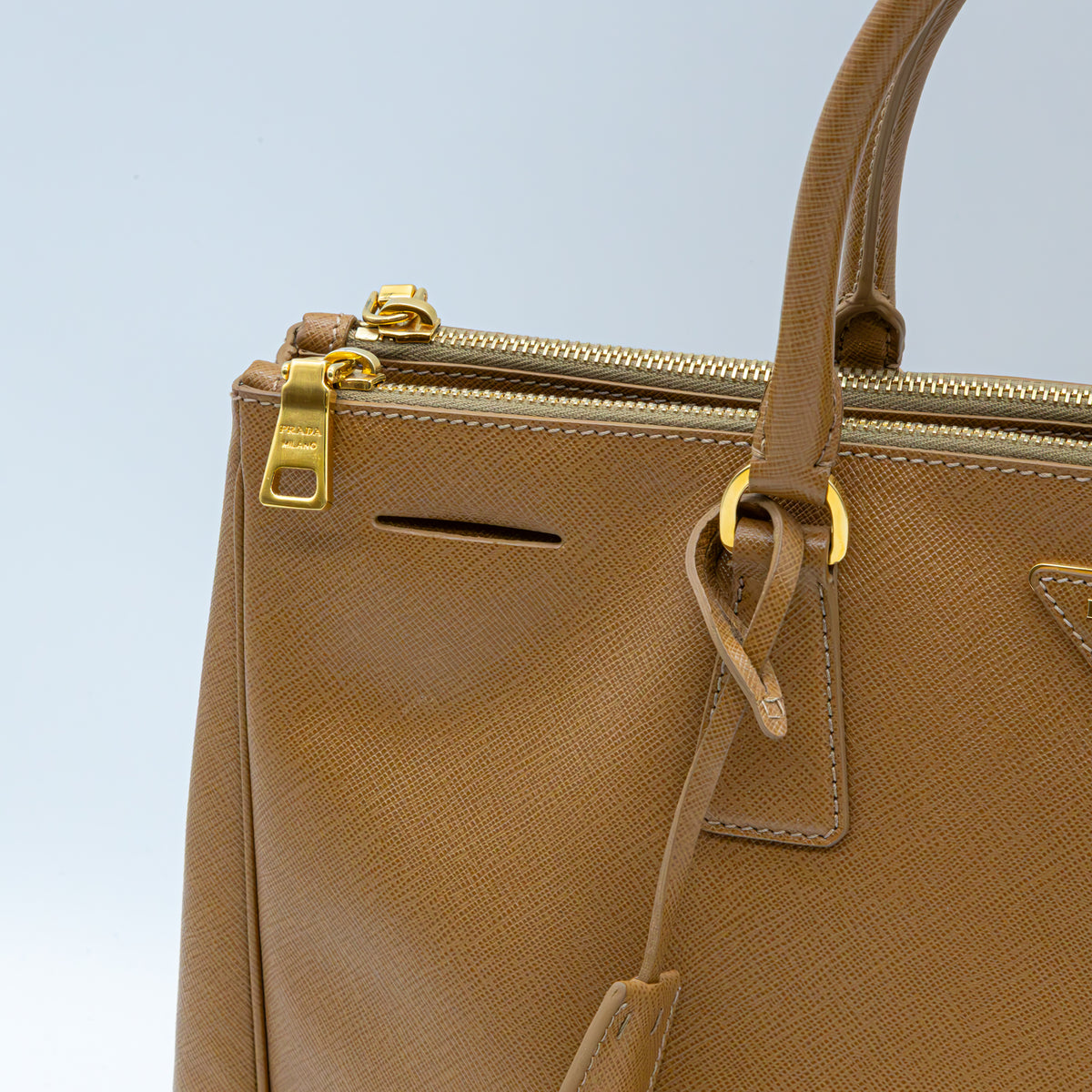 Prada Galleria Handtasche Large Saffiano Lux Leder Karamell Beige Tote Bag