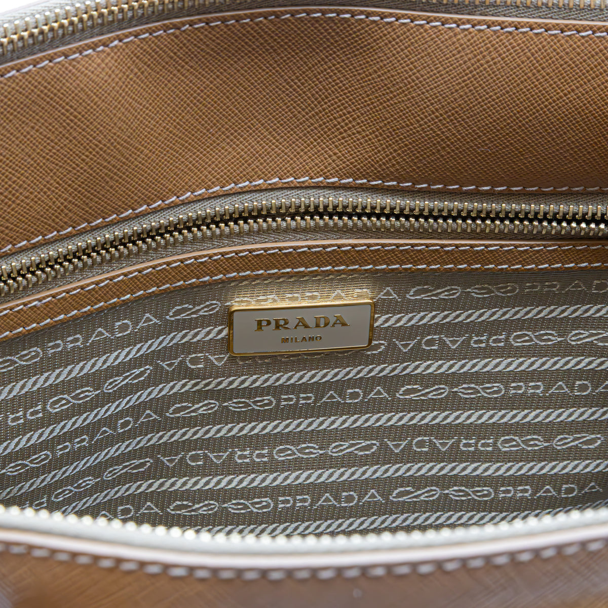 Prada Galleria Handtasche Large Saffiano Lux Leder Karamell Beige Tote Bag