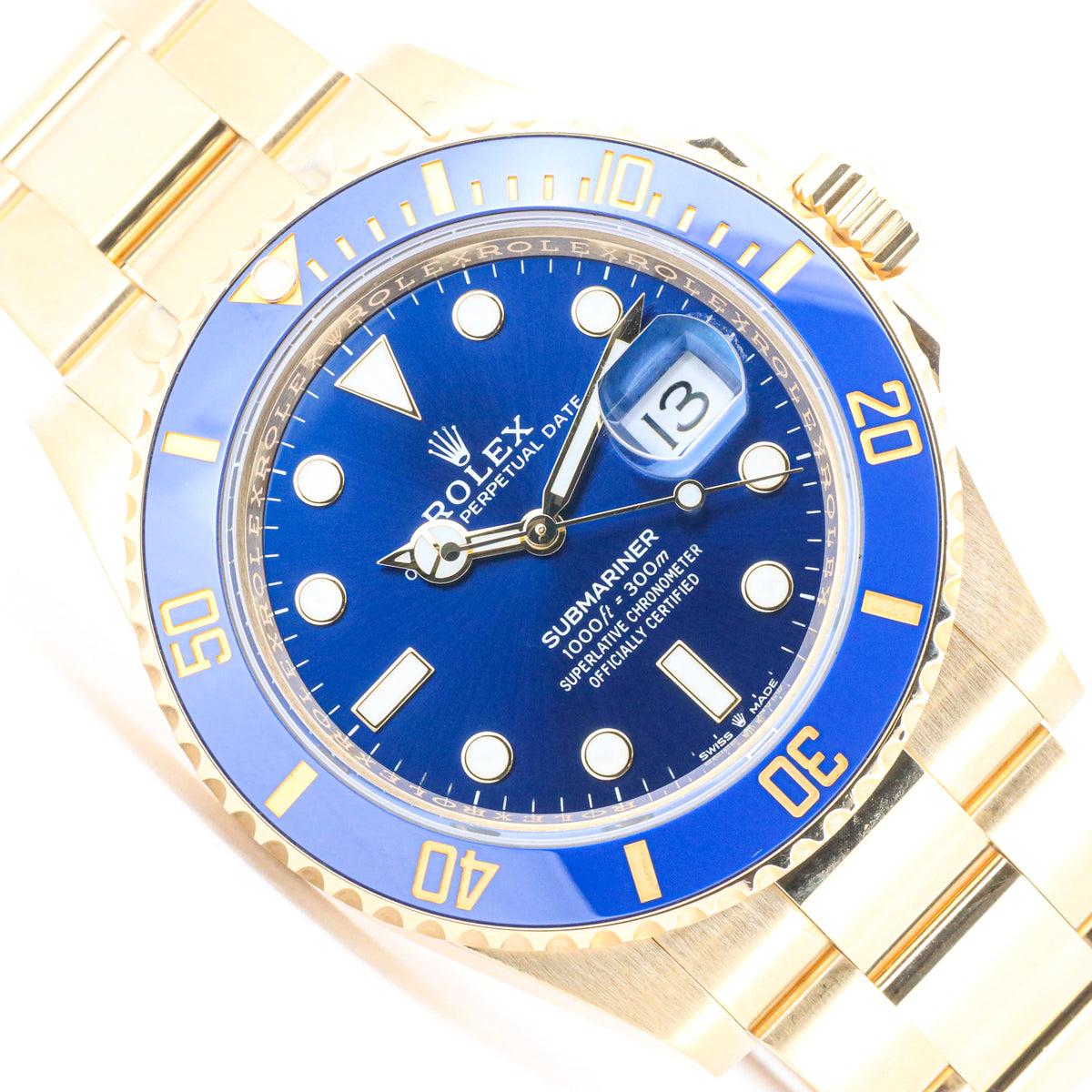 Rolex Submariner Date 41mm 126619Lb 18K Gold Bluesy Full Set Full Link