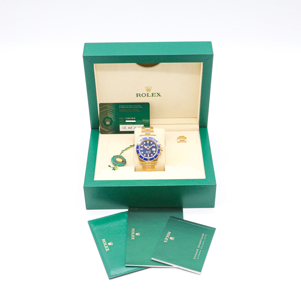 Rolex Submariner Date 41mm 126619Lb 18K Gold Bluesy Full Set Full Link