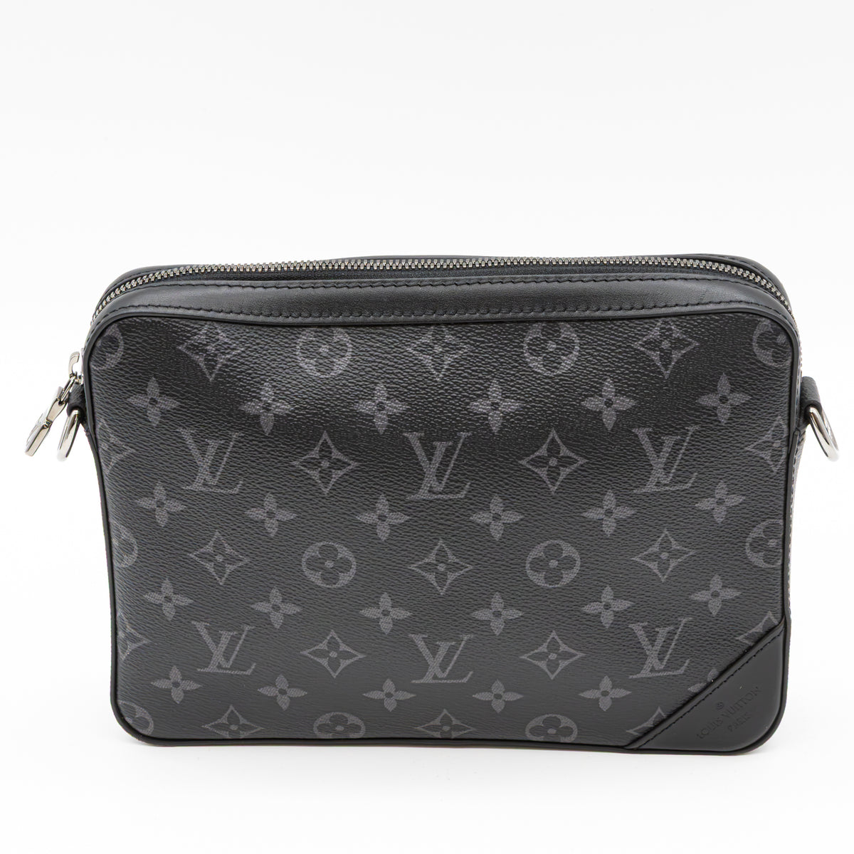 Louis Vuitton Trio Messenger Monogram Eclipse Canvas Umhängetasche Schwarz M69443