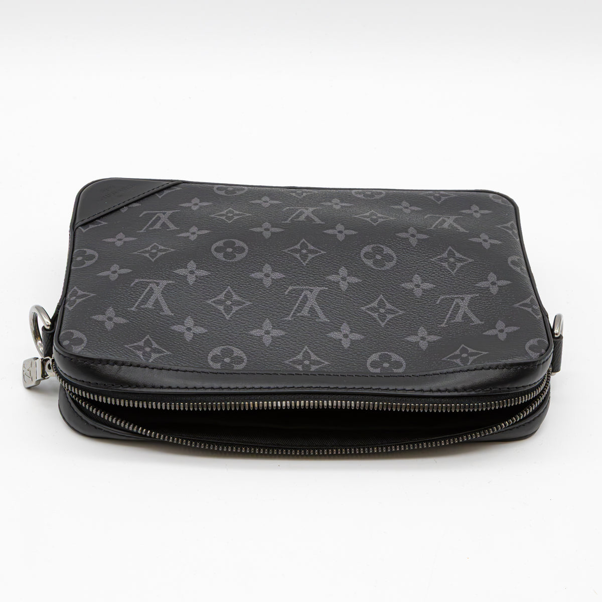 Louis Vuitton Trio Messenger Monogram Eclipse Canvas Umhängetasche Schwarz M69443