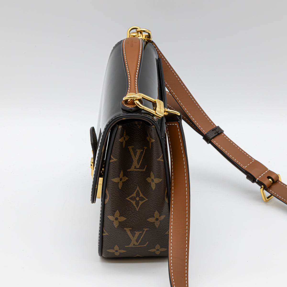 Louis Vuitton Cherrywood BB Schwarz Monogram Vernis Handtasche Crossbody Bag