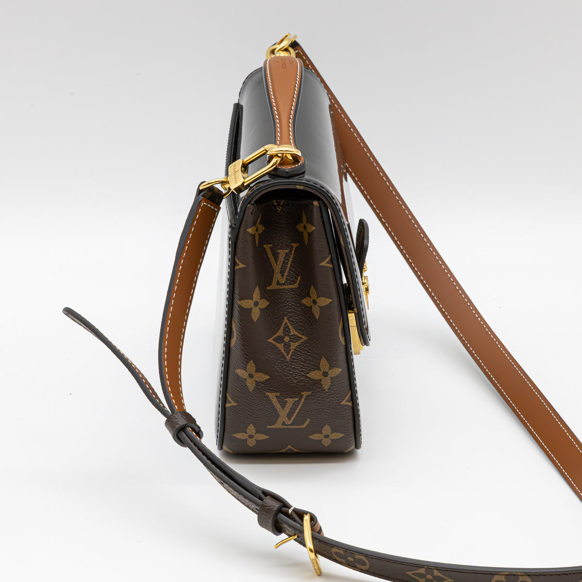 Louis Vuitton Cherrywood BB Schwarz Monogram Vernis Handtasche Crossbody Bag