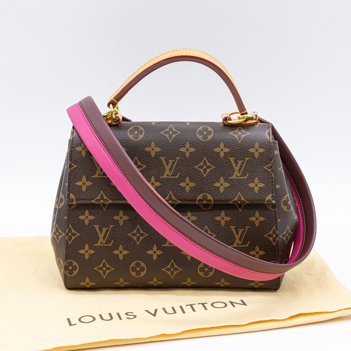 Louis Vuitton Cluny BB M42738 Monogram Canvas Pink Rot Handtasche Schultertasche