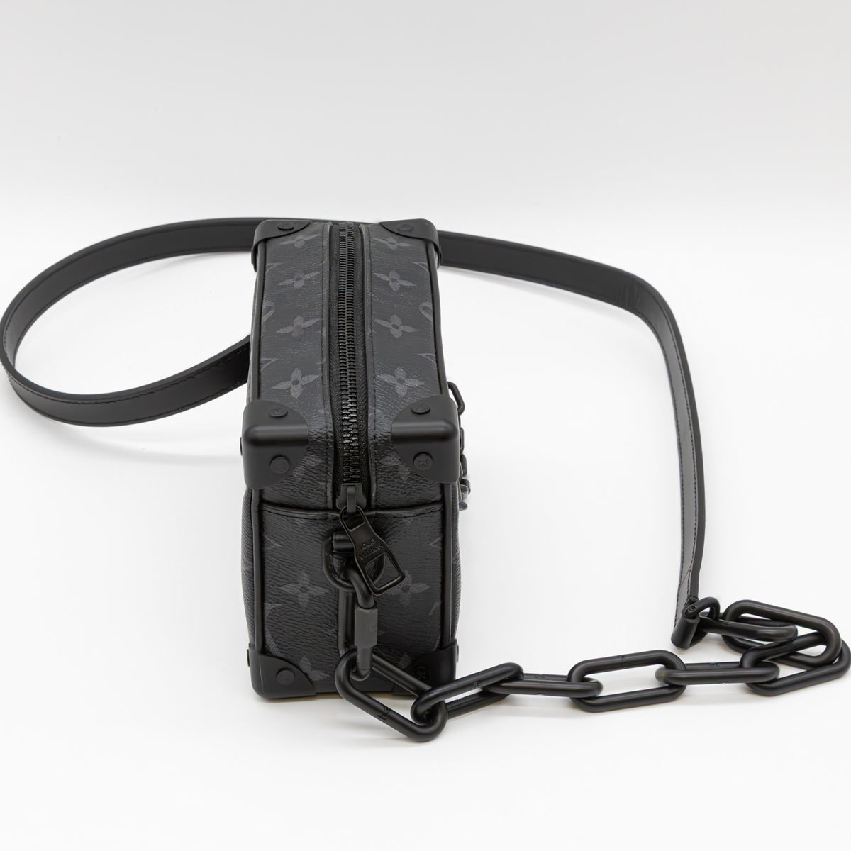 Louis Vuitton Mini Soft Trunk M44735 Monogram Eclipse Canvas Crossbody Bag Umhängetasche