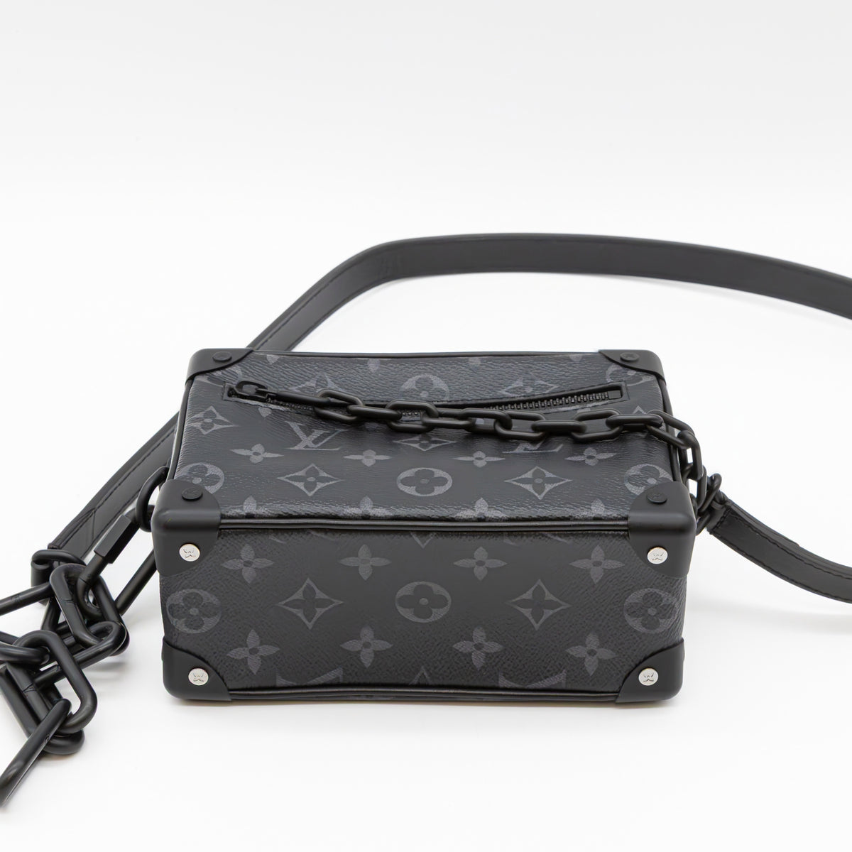 Louis Vuitton Mini Soft Trunk M44735 Monogram Eclipse Canvas Crossbody Bag Umhängetasche