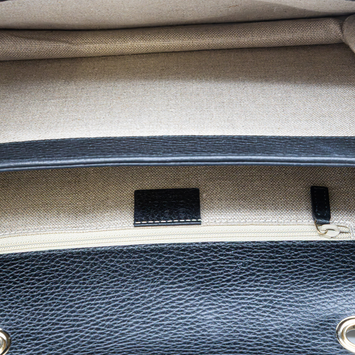 Gucci Interlocking G Medium Schultertasche Schwarz Leder Gold Chain Bag