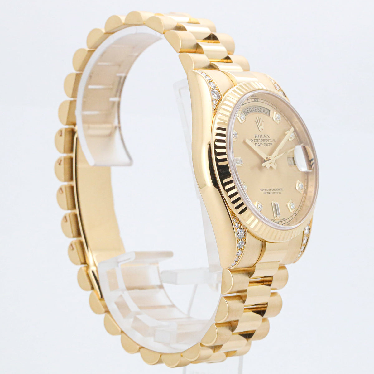 Rolex DayDate 36 118338 President Factory Diamond LC100