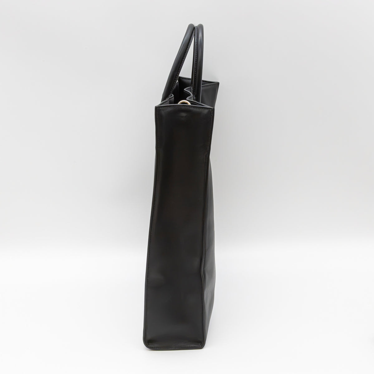 Prada Leder Tote Bag Schwarz Shopper Handtasche Schultertasche mit Pouch
