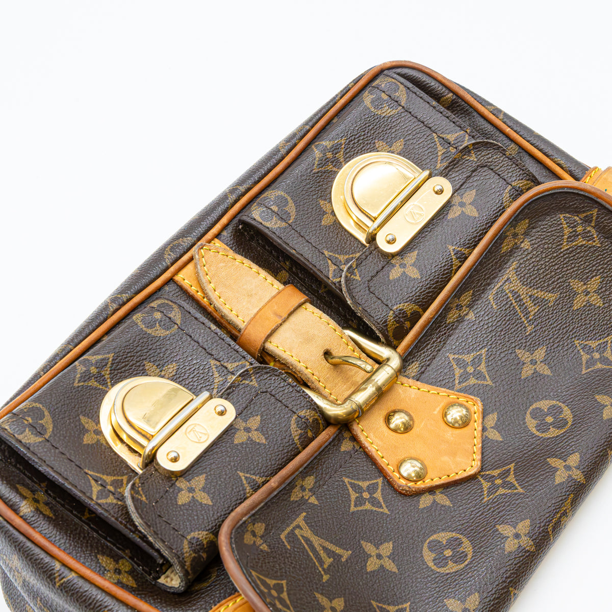 Louis Vuitton Hudson PM Monogram Canvas Schultertasche M40027 Braun Vintage