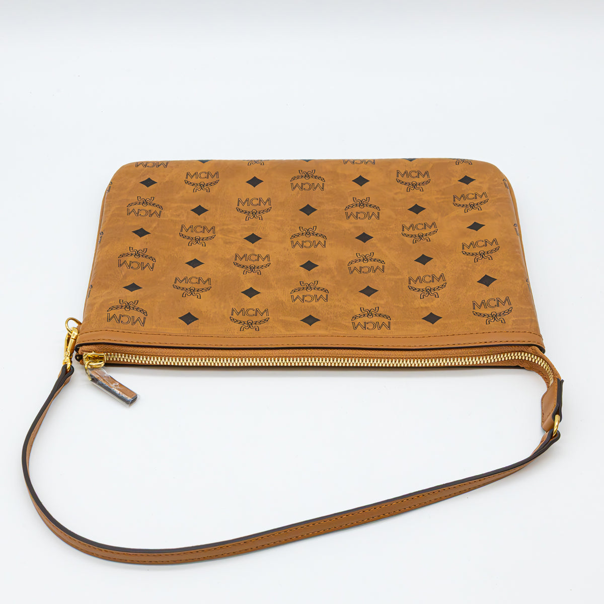 MCM Liz Wendeshopper Medium Visetos Cognac Shopper Tote Bag mit Pochette AVS19004