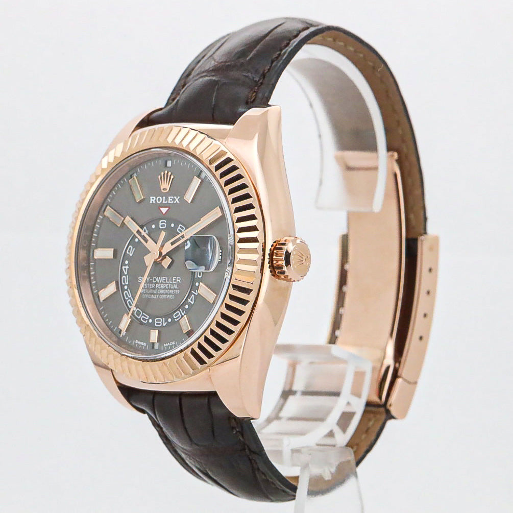 Rolex Sky-Dweller Roségold 326135 42mm Chocolate Dial Dif FR17330 X