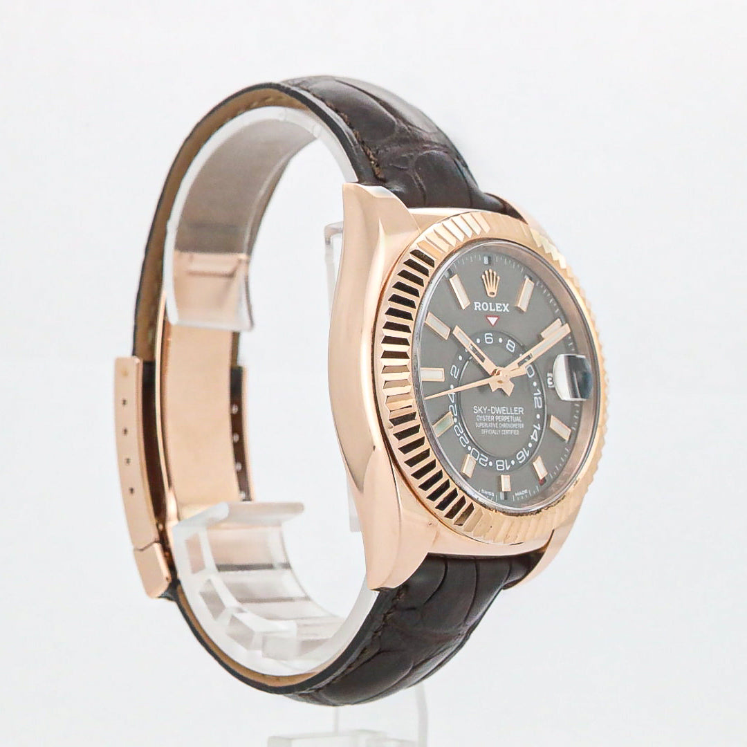Rolex Sky-Dweller Roségold 326135 42mm Chocolate Dial Dif FR17330 X