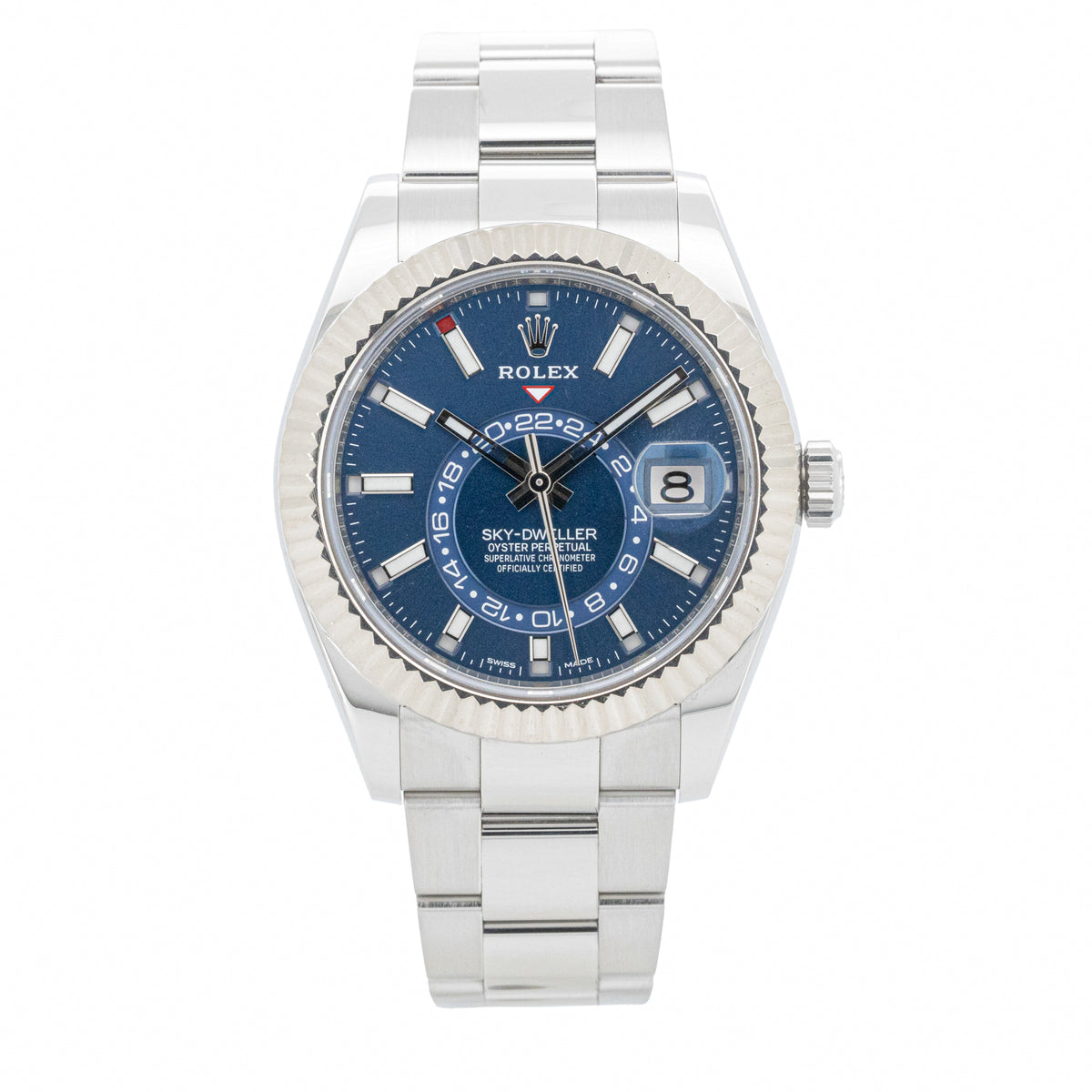 Rolex Sky-Dweller Oyster Blue Dial 326934 42mm Edelstahl Dif FR17030 X