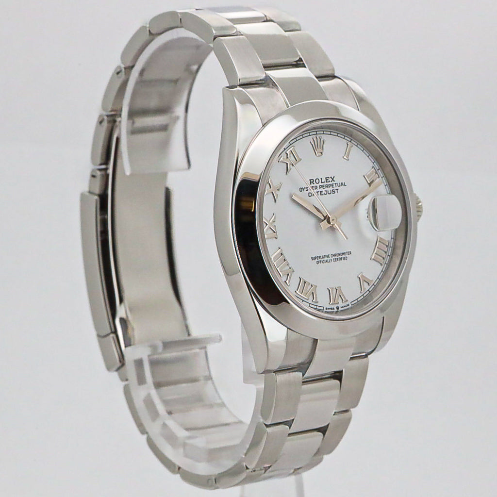 Rolex Datejust Oyster 41 126300 White Roman Dial B&P Dif FR19253