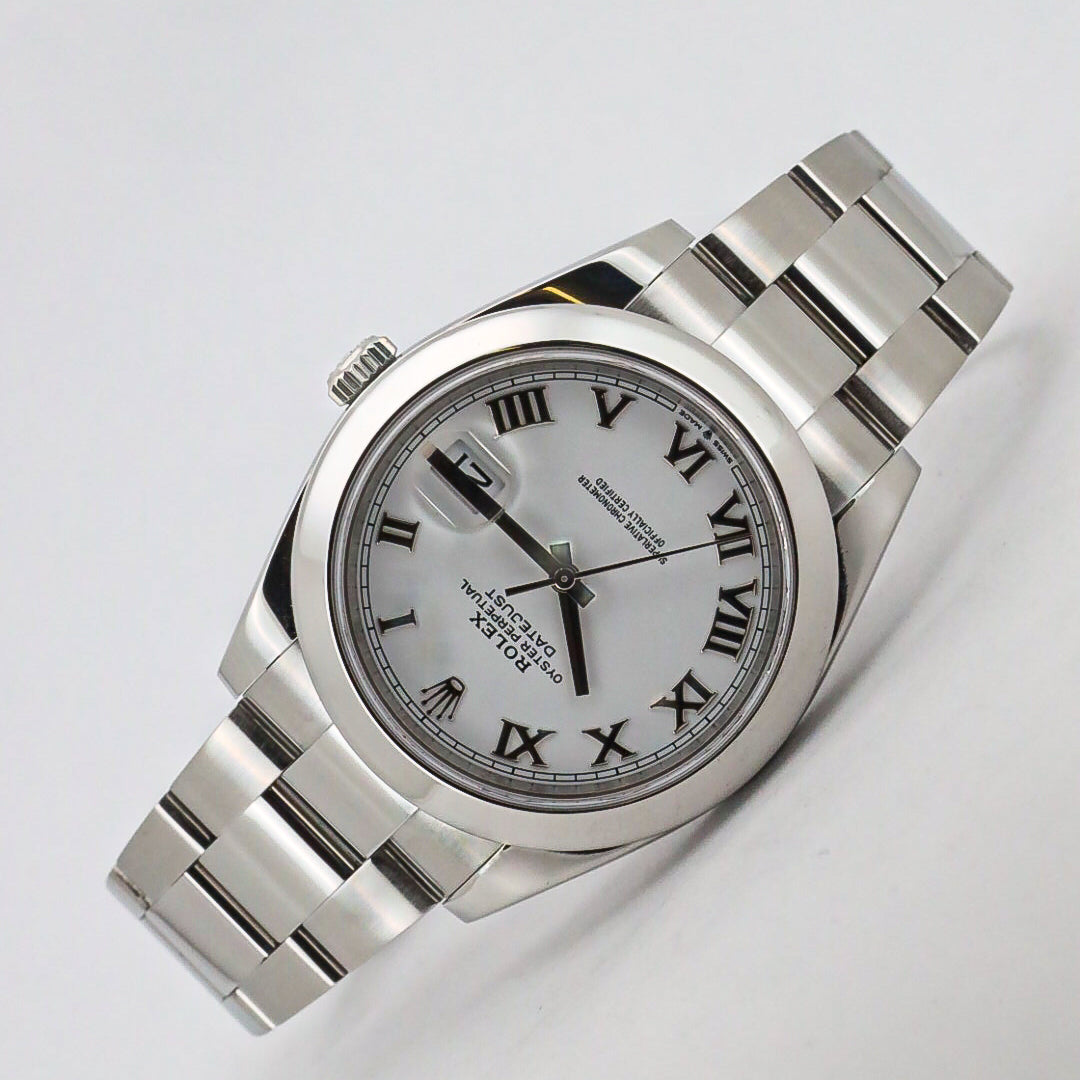 Rolex Datejust Oyster 41 126300 White Roman Dial B&P Dif FR19253