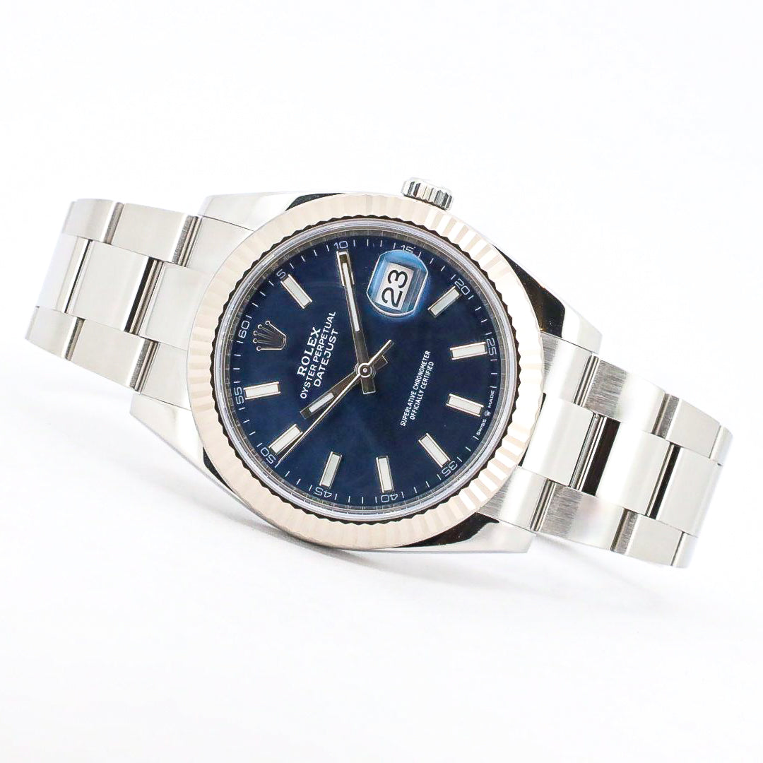 Rolex Datejust 41 126334 Edelstahl Blue Dial Oyster B&P 2020 X