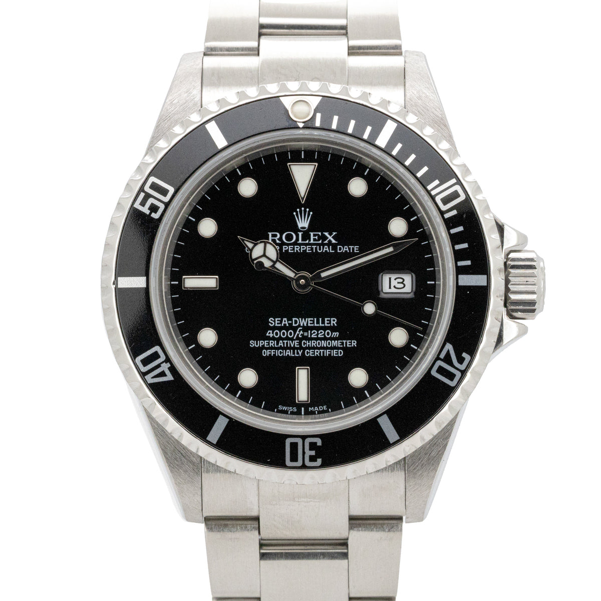 Rolex Sea-Dweller 4000 16600T 40mm Edelstahl No Holes 2008 Dif X