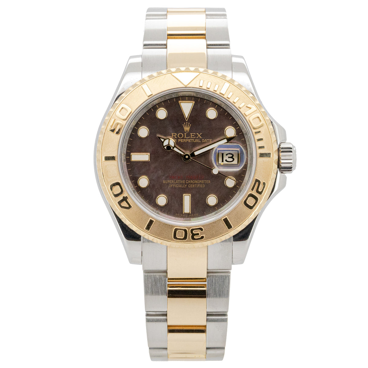 Rolex Yacht-Master Oyster 40mm MOP-Tahiti Dial Stahl Gold 16623 B&P Dif38407 X