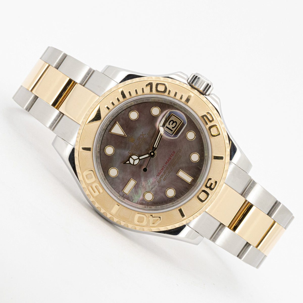Rolex Yacht-Master Oyster 40mm MOP-Tahiti Dial Stahl Gold 16623 B&P Dif38407 X