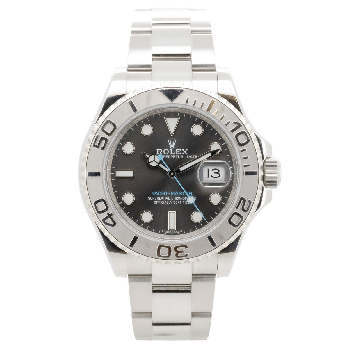 Rolex Yacht-Master Oyster 40mm Rhodium Dial Edelstahl 116622 B&P Dif FR19569 X