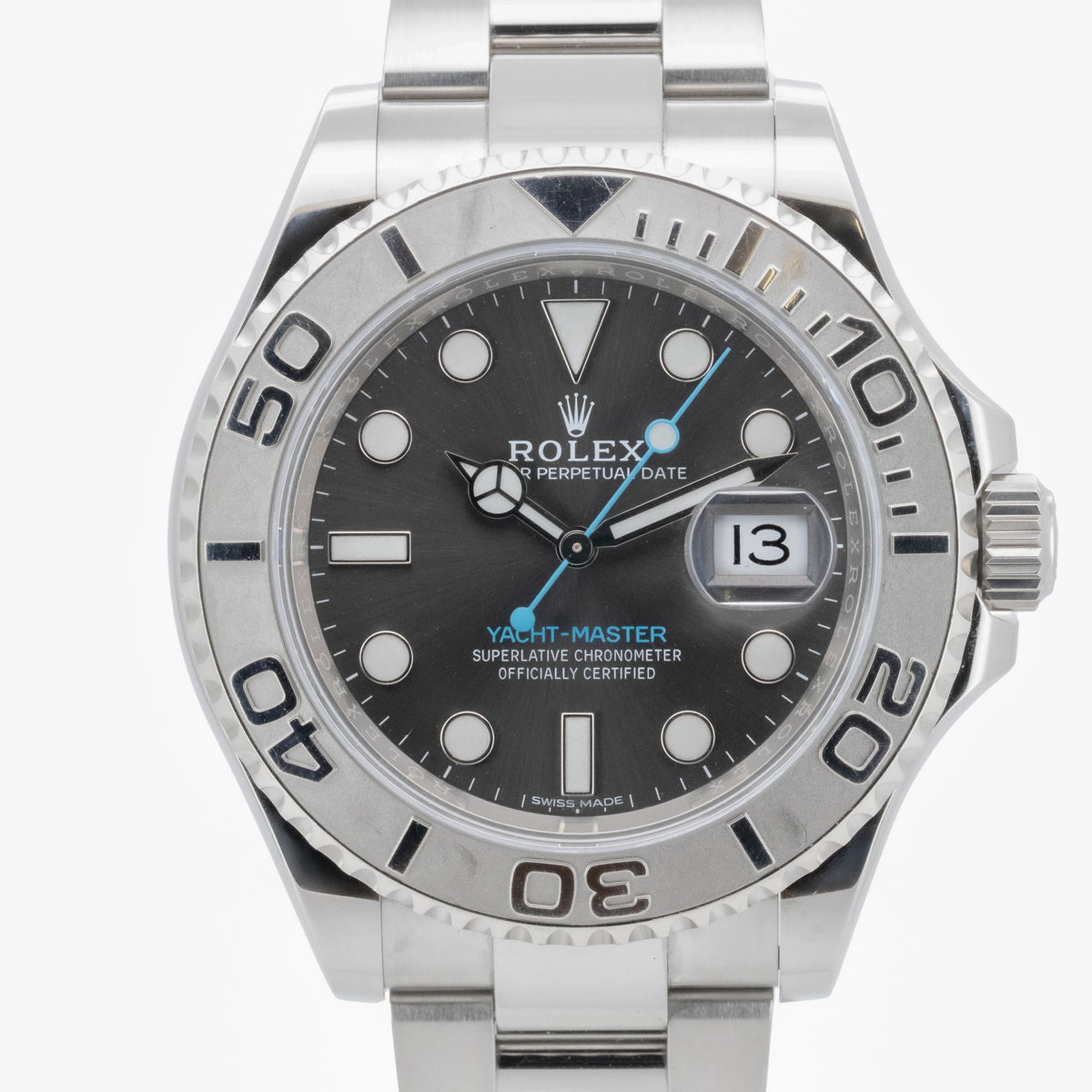 Rolex Yacht-Master Oyster 40mm Rhodium Dial Edelstahl 116622 B&P Dif FR19569 X