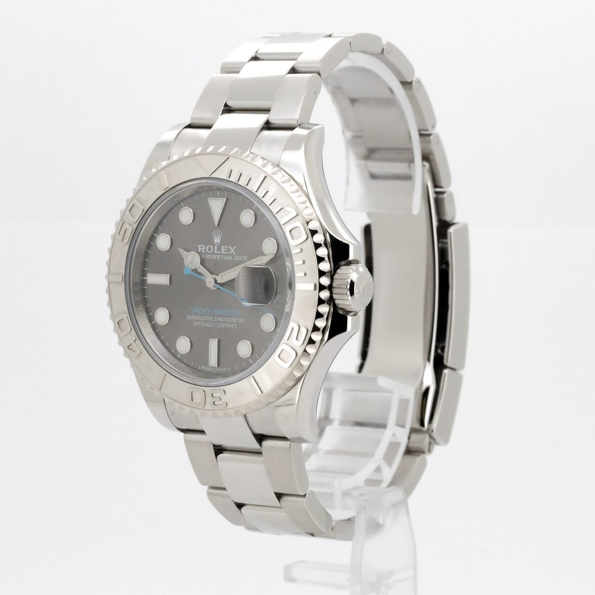 Rolex Yacht-Master Oyster 40mm Rhodium Dial Edelstahl 116622 B&P Dif FR19569 X