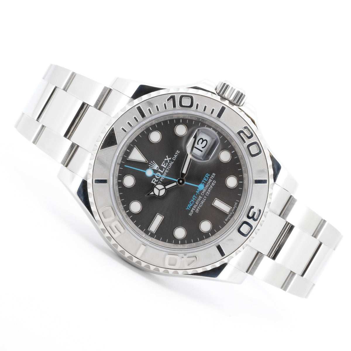 Rolex Yacht-Master Oyster 40mm Rhodium Dial Edelstahl 116622 B&P Dif FR19569 X