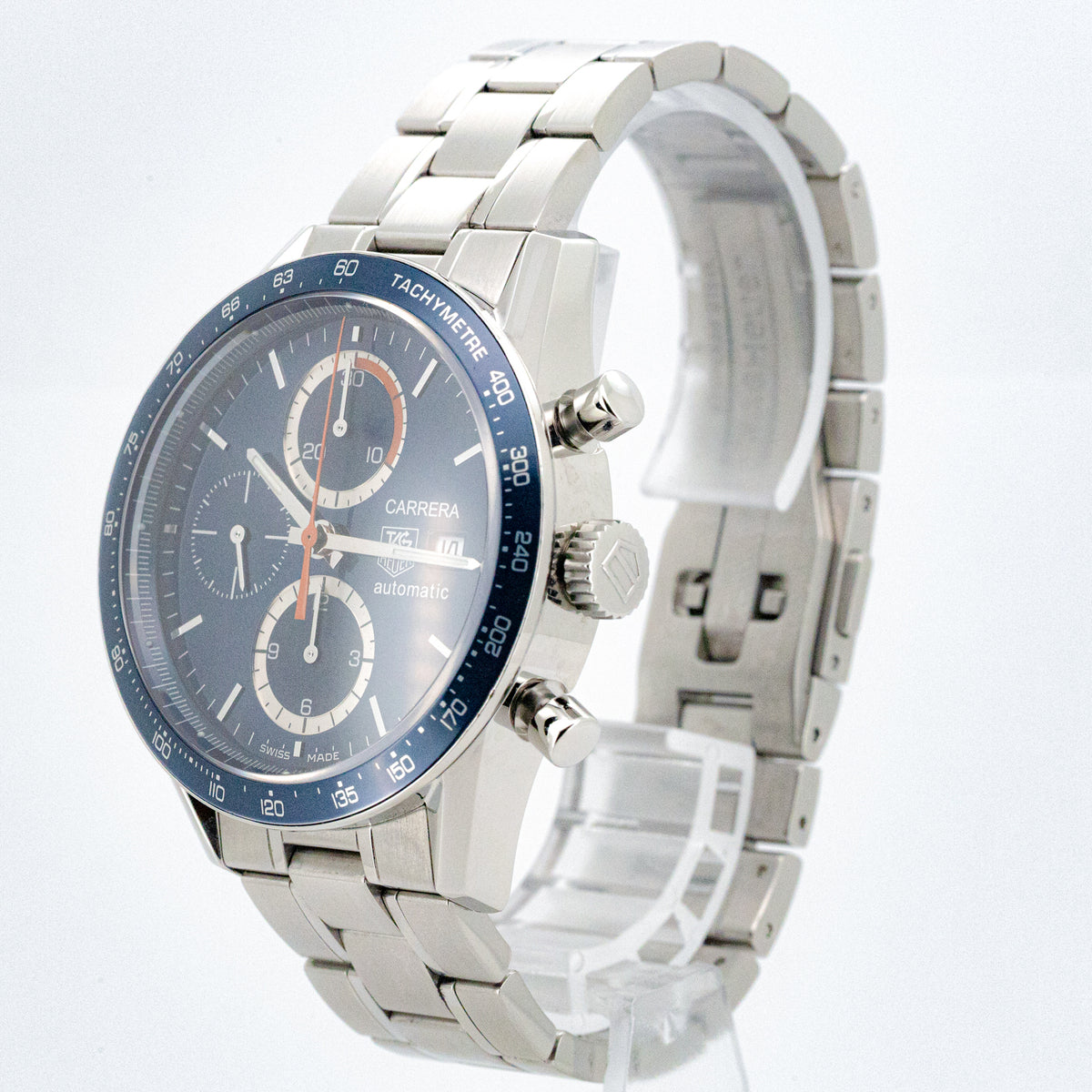 Tag Heuer Carrera 41mm CV2015:BA0786 Edelstahl Blue Dial B&P Dif31469 X