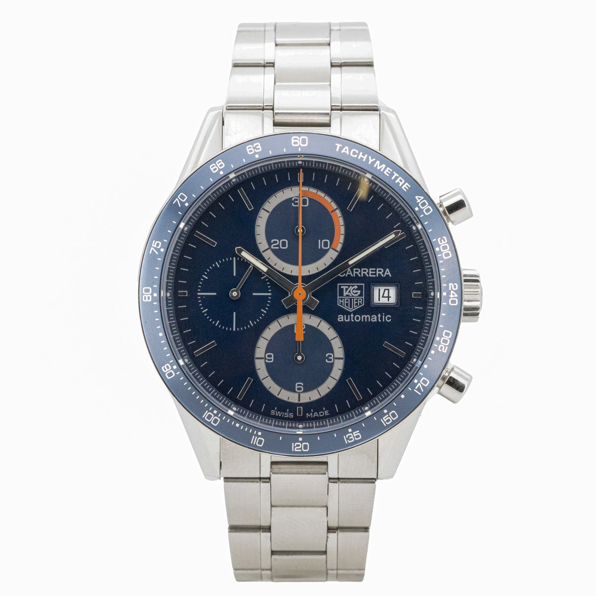 Tag Heuer Carrera 41mm CV2015:BA0786 Edelstahl Blue Dial B&P Dif31469 X