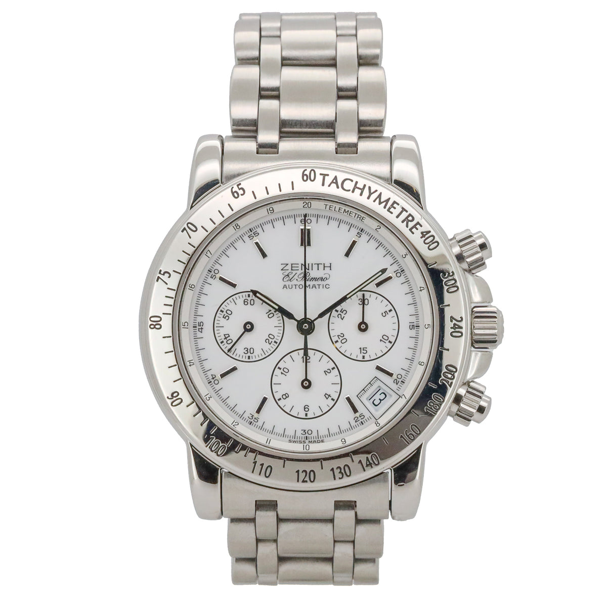 Zenith El Primero Rainbow 40mm Chronograph 02.0360.400 Edelstahl B&P X