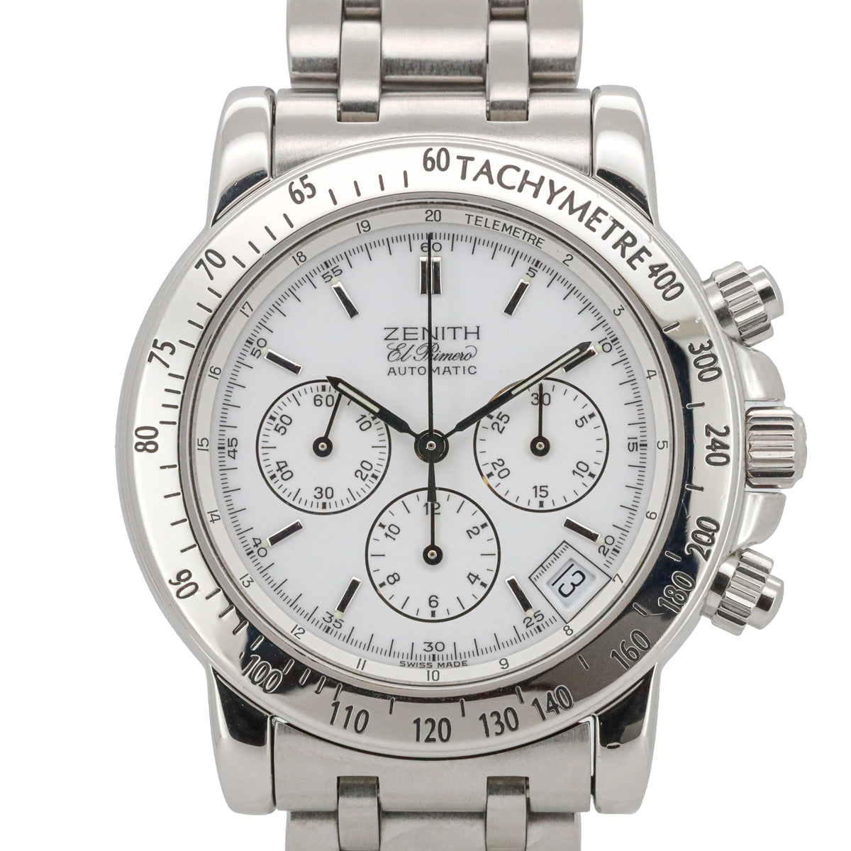 Zenith El Primero Rainbow 40mm Chronograph 02.0360.400 Edelstahl B&P X