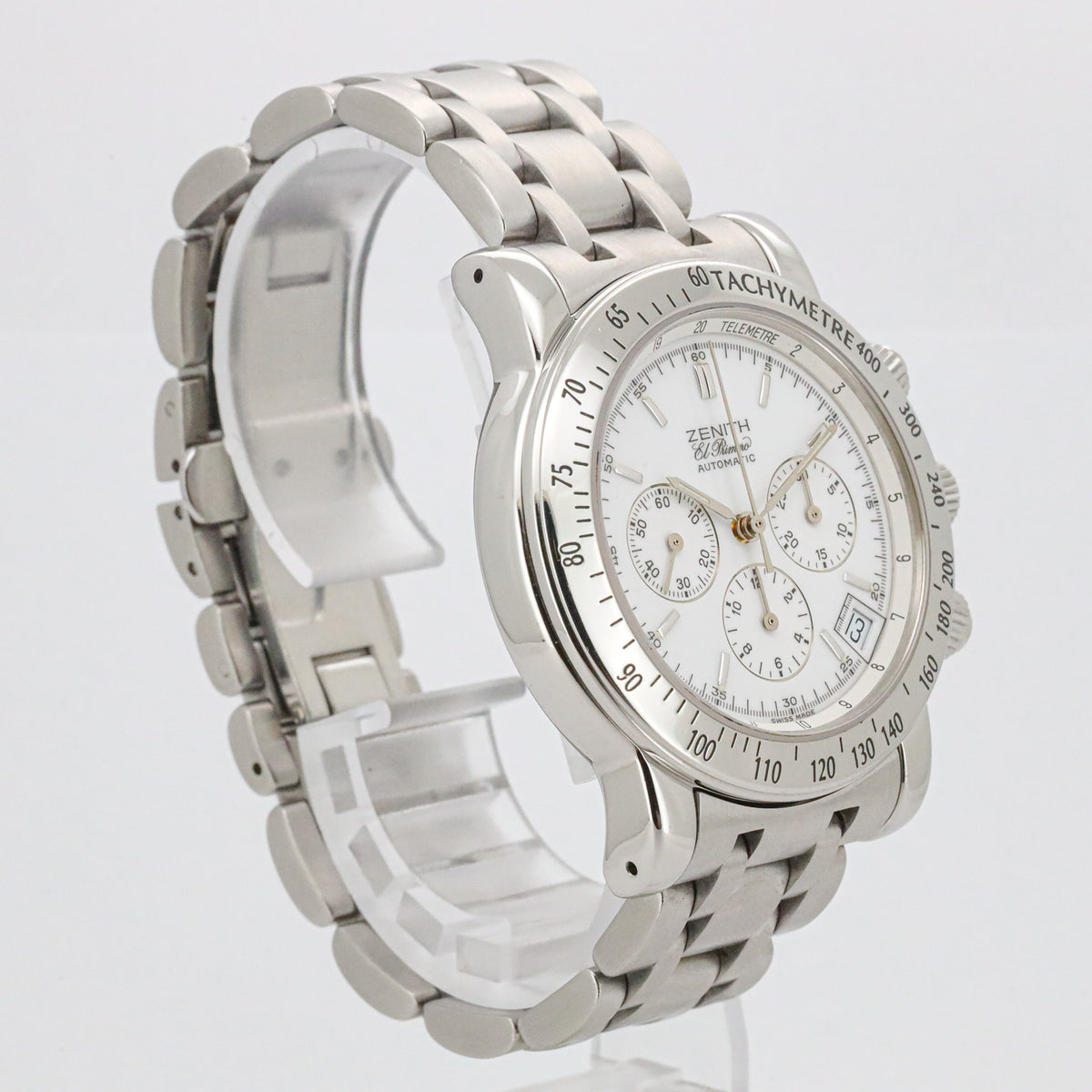Zenith El Primero Rainbow 40mm Chronograph 02.0360.400 Edelstahl B&P X