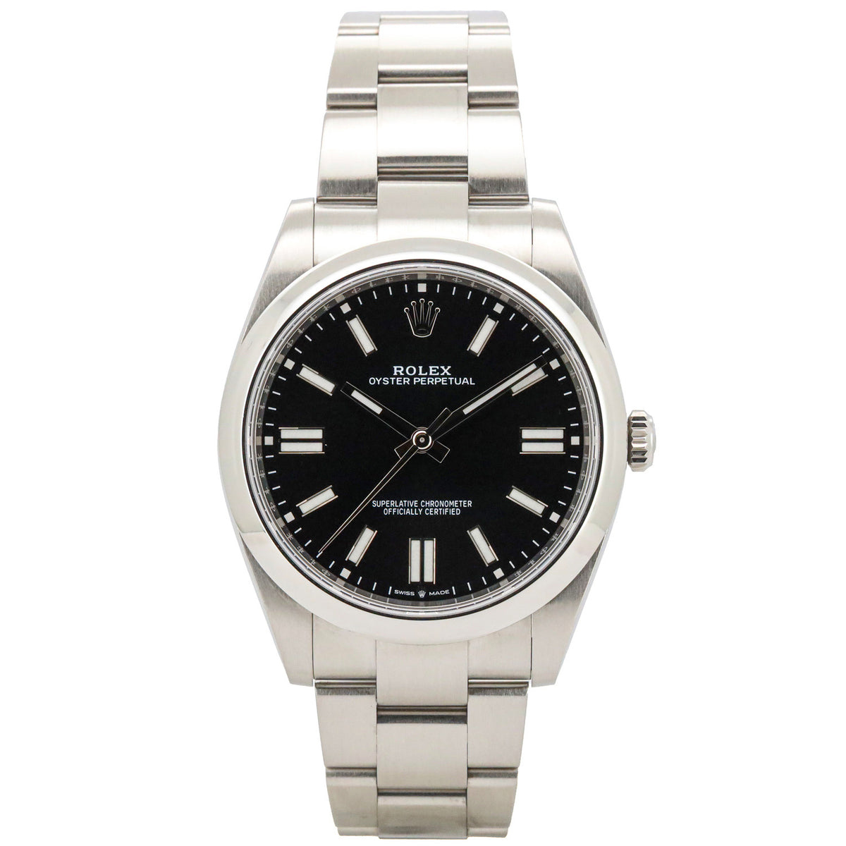 Rolex Oyster Perpetual 41 124300 Black Dial Edelstahl B&P X