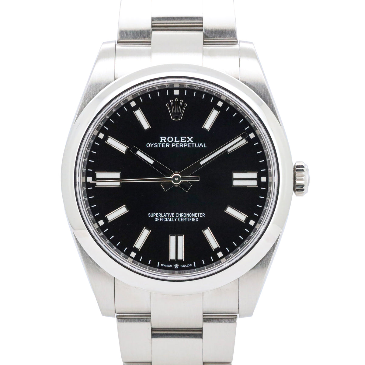 Rolex Oyster Perpetual 41 124300 Black Dial Edelstahl B&P X