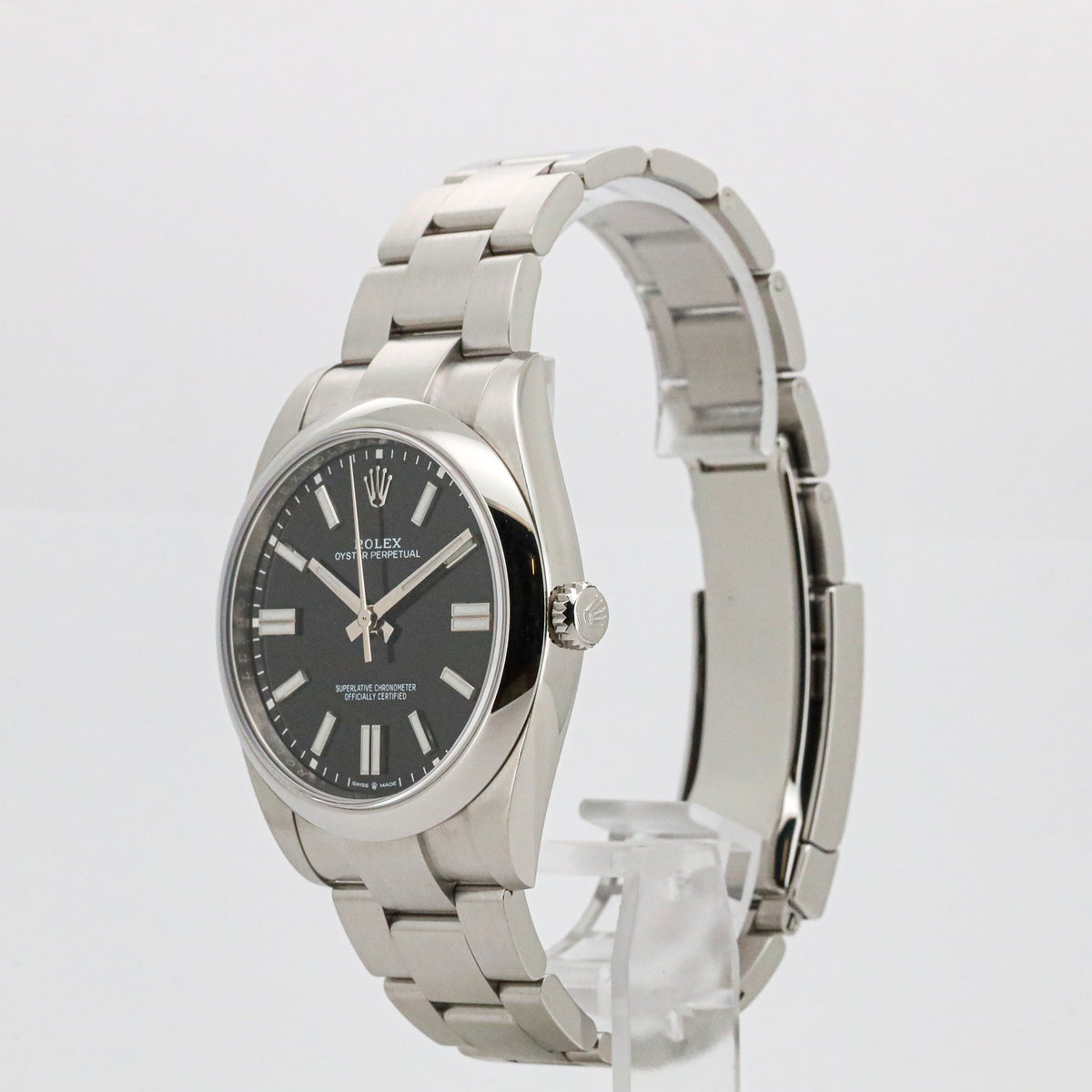 Rolex Oyster Perpetual 41 124300 Black Dial Edelstahl B&P X