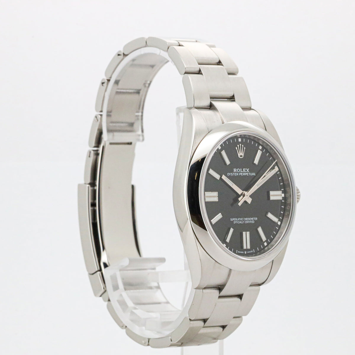 Rolex Oyster Perpetual 41 124300 Black Dial Edelstahl B&P X
