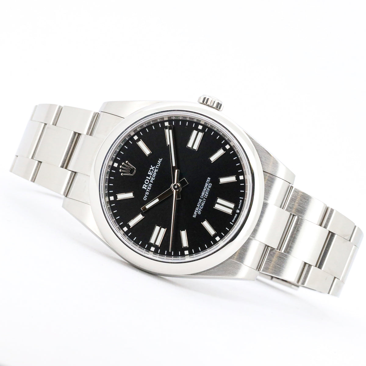 Rolex Oyster Perpetual 41 124300 Black Dial Edelstahl B&P X