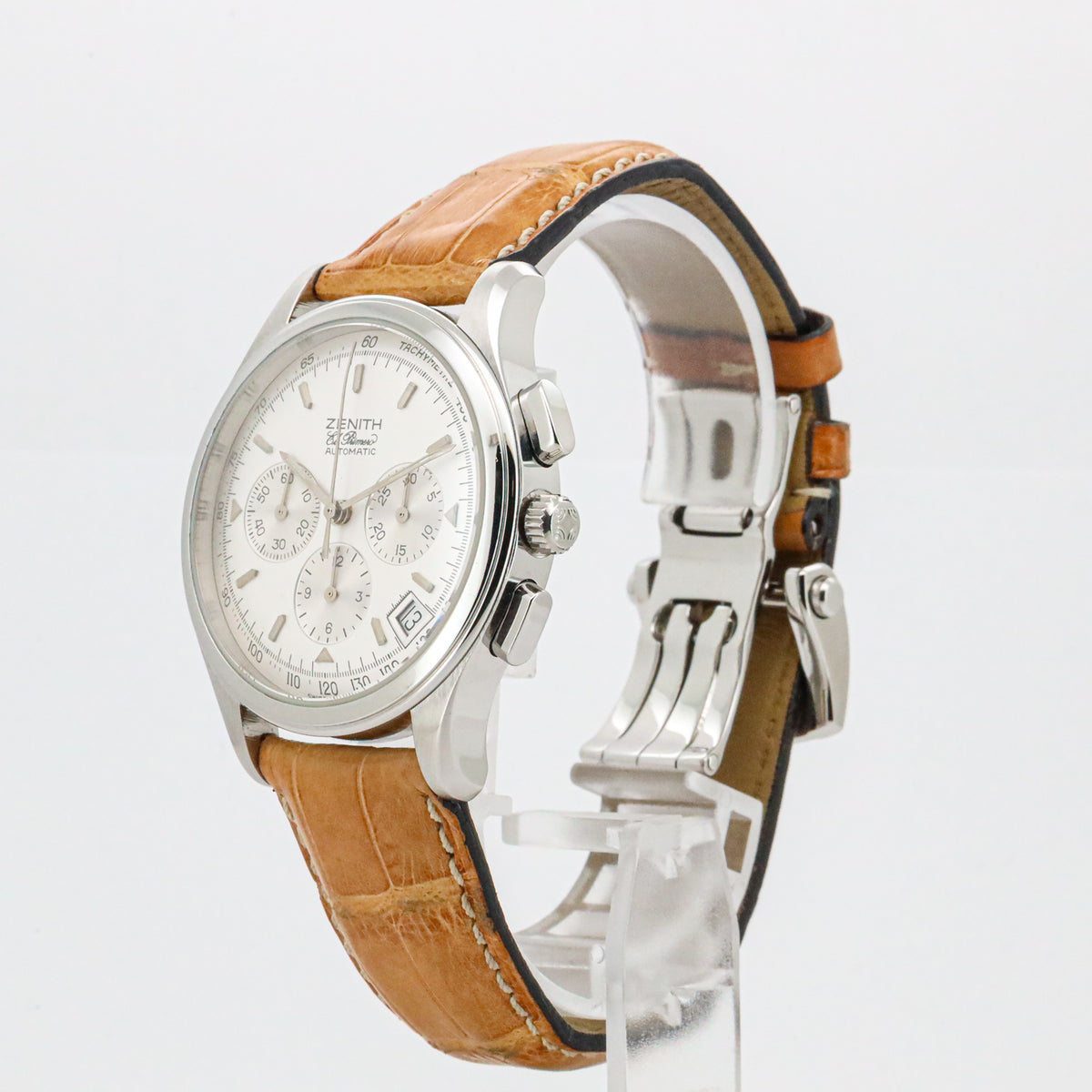 Zenith El Primero 38 Chronograph Calibre 400 01500400 B&P Stahl Leder Dif33379