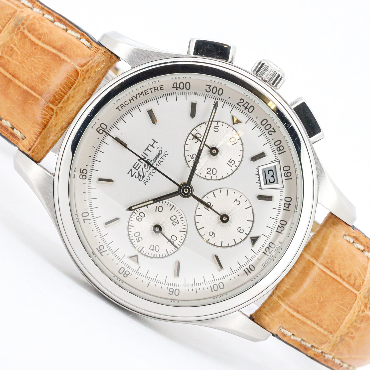 Zenith El Primero 38 Chronograph Calibre 400 01500400 B&P Stahl Leder Dif33379
