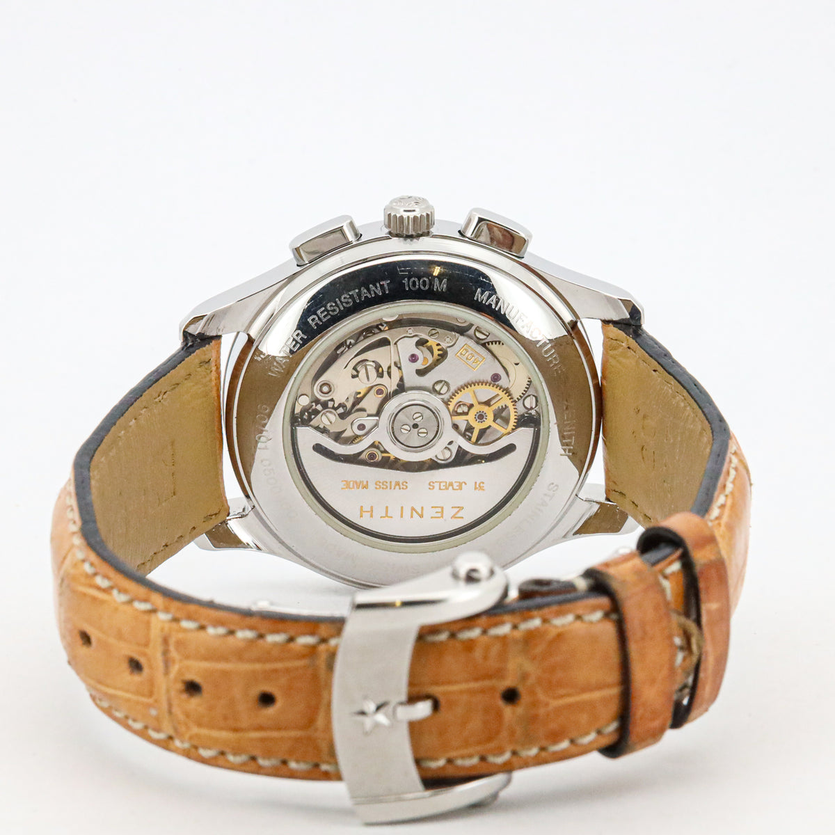 Zenith El Primero 38 Chronograph Calibre 400 01500400 B&P Stahl Leder Dif33379