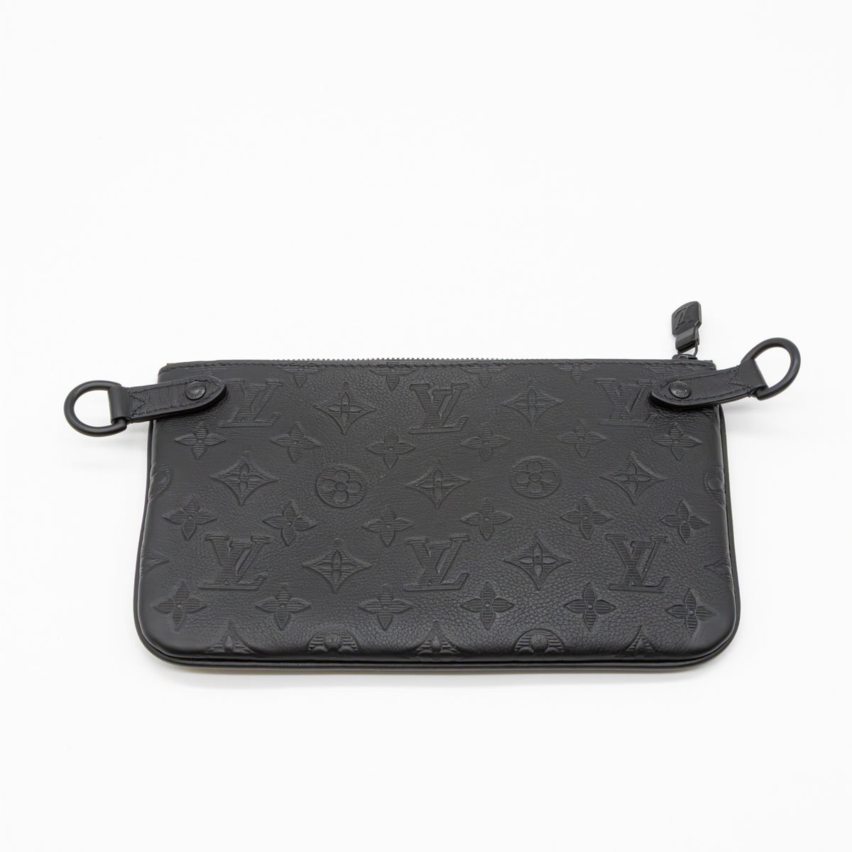 Louis Vuitton Trio Messenger M46602 Monogram Shadow Leder Schwarz Crossbody Bag