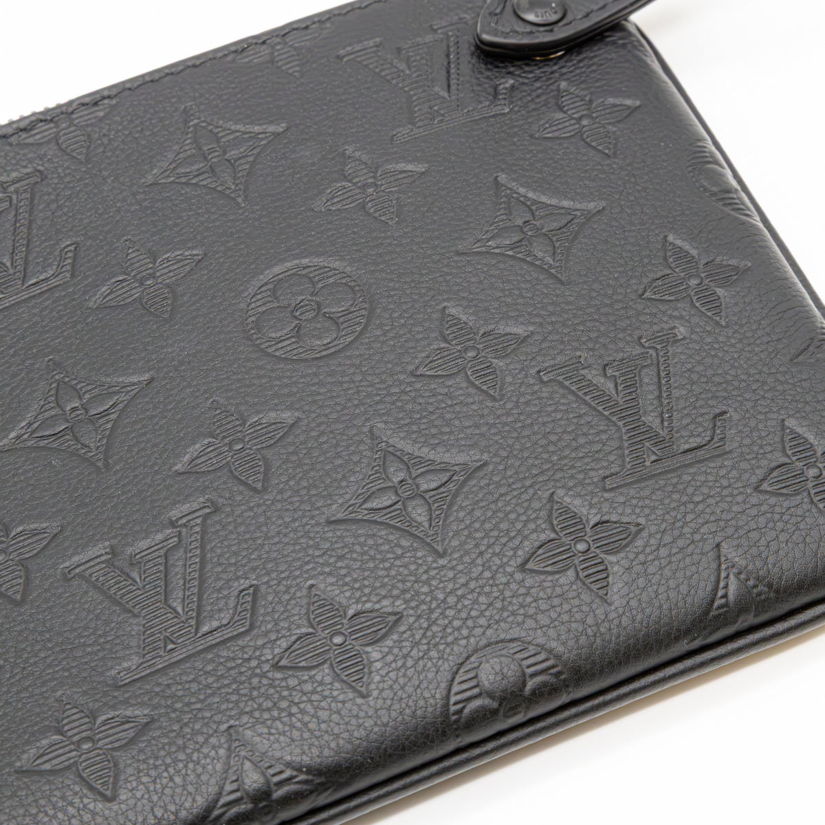 Louis Vuitton Trio Messenger M46602 Monogram Shadow Leder Schwarz Crossbody Bag
