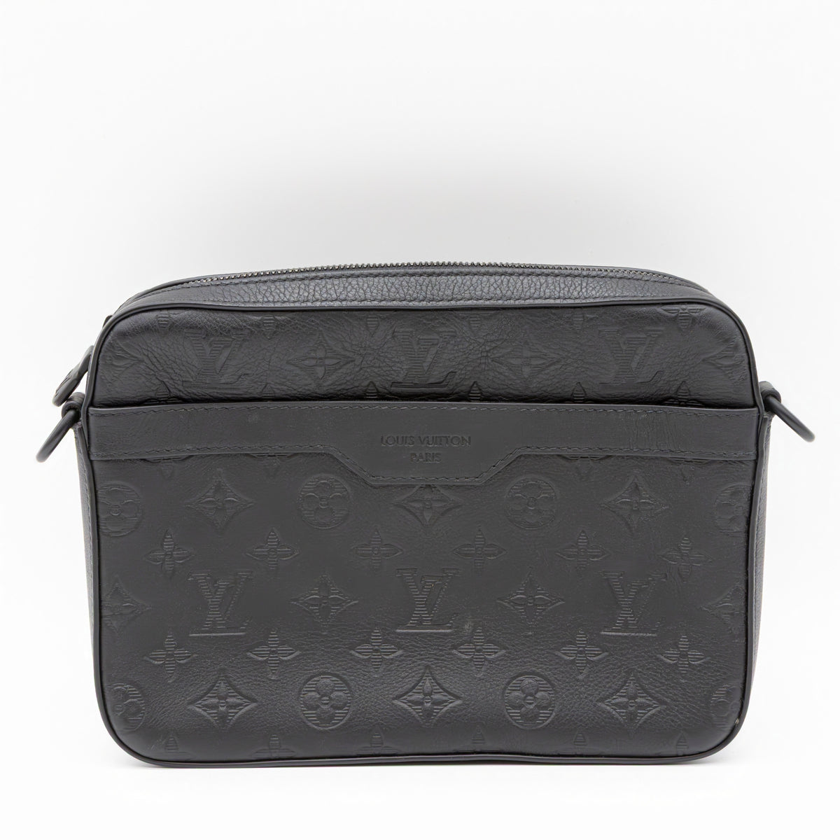 Louis Vuitton Trio Messenger M46602 Monogram Shadow Leder Schwarz Crossbody Bag