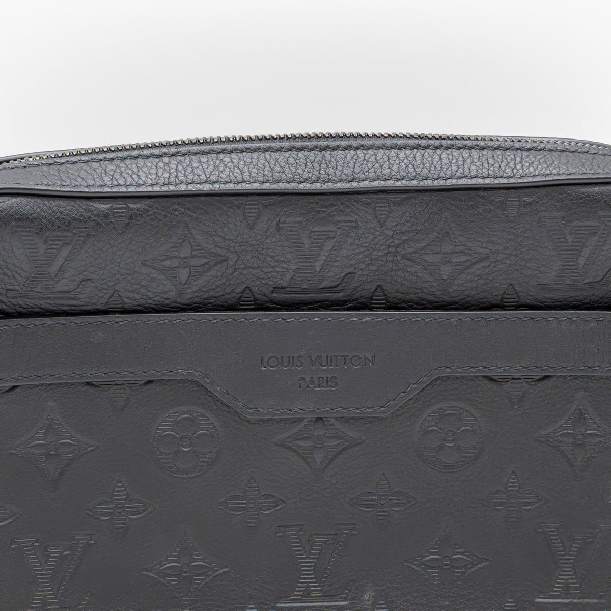 Louis Vuitton Trio Messenger M46602 Monogram Shadow Leder Schwarz Crossbody Bag