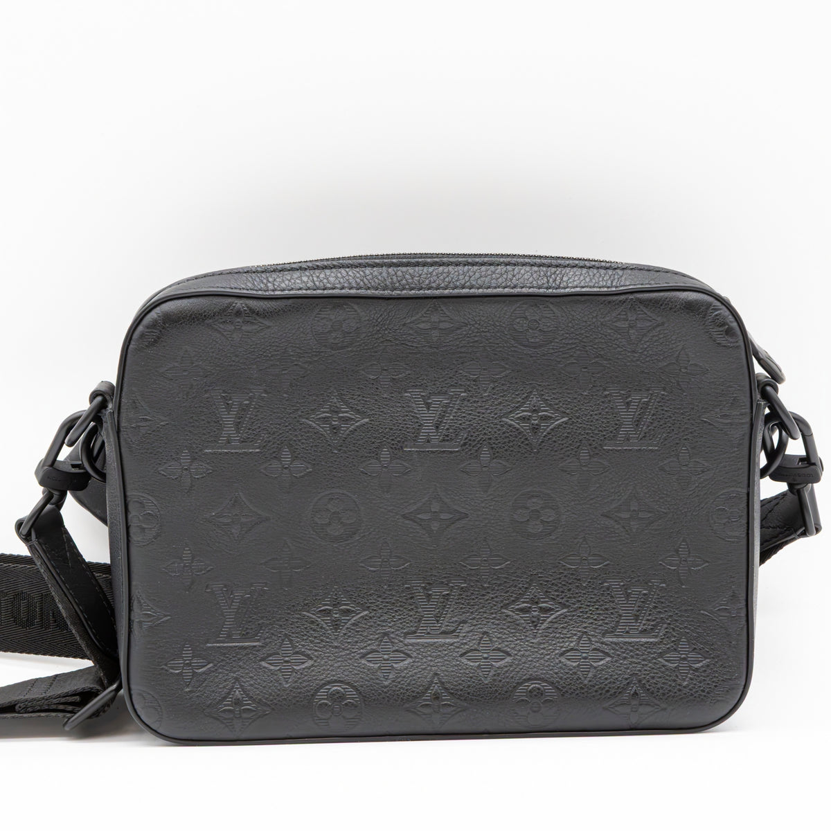 Louis Vuitton Trio Messenger M46602 Monogram Shadow Leder Schwarz Crossbody Bag