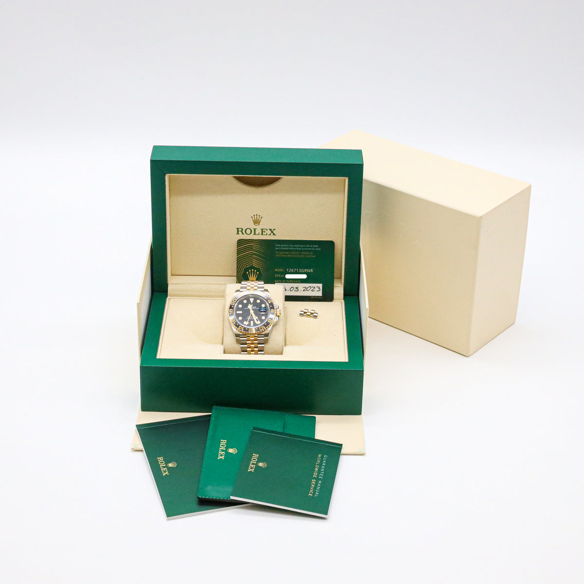 Rolex GMT-Master II 40mm 126713GRNR Zombie Stahl/Gold Automatik B&P Dif19553